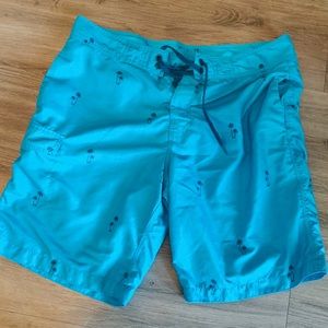 Old Navy Men’s Palm Trees Swim Trunks size Large
